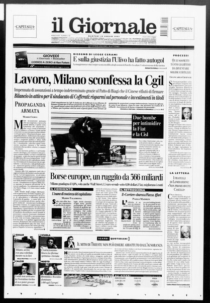 Il giornale : quotidiano del mattino